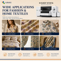 HEASY H-1816 1.8m 16 têtes Ricoh Gen6 Machine d'impression textile rouleau à rouleau à teinture réactive de type courroie pour coton, batik, lin