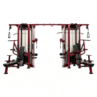 BL2001 Appareil de musculation multi-stations 8 personnes pour exercices de flexion des jambes, usage commercial, en acier Q235, pile de poids 150 kg, réglable, entraînement complet du corps