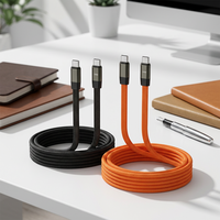 Support de téléphone Type-C en cuivre pur 240W avec câble tressé détachable, adapté aux téléphones de jeu - Câble de charge et de données ultra-rapide