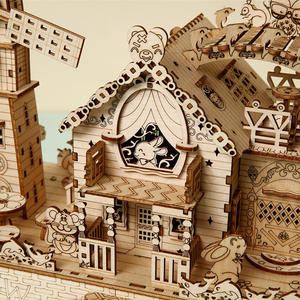 Rompecabezas 3D de Madera, Casa de Animales, Juguetes Educativos para Adultos y Niños, Rompecabezas, Modelo de Ensamblaje DIY, Decoración para el Hogar y el Escritorio - Product Image 3