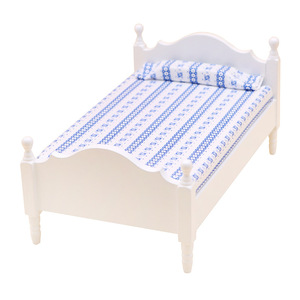 บ้านตุ๊กตา1:12เฟอร์นิเจอร์จิ๋วเตียงเดี่ยวของเล่นฉากห้องนอน & ของขวัญ - Product Image 5