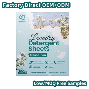 SANYUAN Échantillon gratuit Savon à lessive écologique en papier biodégradable 11*14cm Feuilles de lessive pour peaux sensibles - Product Image 3