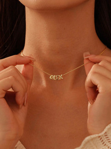 Collar con Colgante <span class=keywords><strong>de</strong></span> Acero Inoxidable Personalizado con Nombre, Collares con Colgante <span class=keywords><strong>de</strong></span> Estilo Múltiple para Regalo <span class=keywords><strong>de</strong></span> <span class=keywords><strong>Aniversario</strong></span> o Cumpleaños - Product Image 6