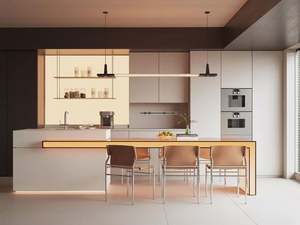 Muebles de Cocina Modernos de Lujo, Ecológicos, de Madera Maciza, Personalizados, Gabinetes de Cocina Modulares de Alta Calidad, Gabinete de Isla - Product Image 5