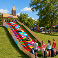Manèges de parc d'attractions, toboggan géant extérieur, toboggan sec pour adultes, toboggan arc-en-ciel, toboggan en plastique