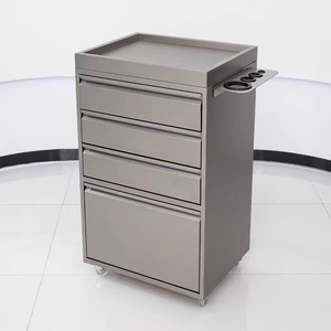 ตู้เก็บอุปกรณ์ทำผมสแตนเลสสำหรับร้านเสริมสวย ตู้เก็บของร้านทำผม ตู้เก็บอุปกรณ์ตัดผม - Product Image 3