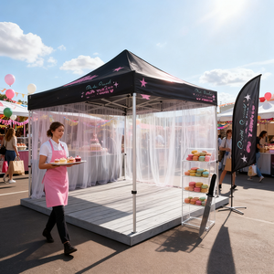 Auvent graphique de marque personnalisée, installation rapide, léger et portable, matériau hydrofuge résistant aux UV, idéal pour les promotions commerciales - Product Image 2