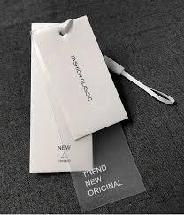 Étiquettes suspendues en denim recyclé de luxe, gaufrées, étiquettes suspendues personnalisées imprimées, étiquettes suspendues en carton pour vêtements, étiquettes suspendues avec logo de marque propre - Product Image 2