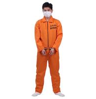 Ecowalson COSTUME DE PRISONNIER HOMME HALLOWEEN FANCY DRESS XMAS ORANGE COMBINAISON