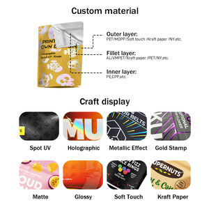 Custom Printed 3.5g Mylar Bags Smell Proof Resealable Zipper Food Grade for Gummy Candy - Product Image 5