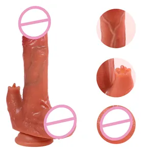 Le vibromasseur lapin en silicone le plus vendu de 2014 comprend un vibromasseur gode sans bretelles pour masturbation personnelle pour jouet adulte pour couples