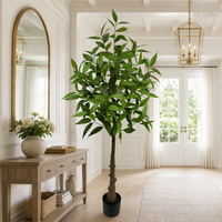 Arbre d'olivier artificiel réaliste en plastique, feuilles naturelles - Écologique, pour intérieur/extérieur, décoration de bureau, maison, événements (hauteur 155-230m)