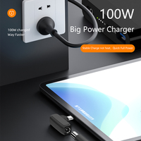 Adaptateur d'alimentation pour ordinateur portable neuf, DC vers Type-C, sortie PD100W, avec protection OTP pour la charge USB-C