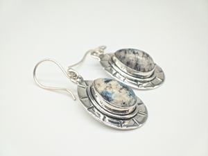 Pendientes de Plata de Ley 925 con Piedra Natural K2, Hechos a Mano, Joyería de Diseño para Mujer, Venta al por Mayor, Estilo Boho Étnico, Pendientes de Cristal - Product Image 2