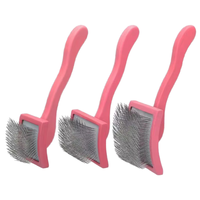 Brosse à poils pour animaux de compagnie avec picots en acier inoxydable pour un massage doux, brosse longue professionnelle pour toilettage des animaux