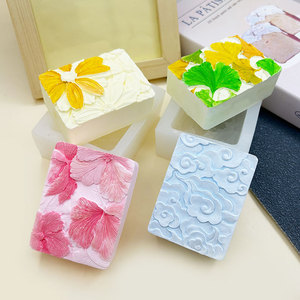 Handmade Soap Aromatherapy Plaster <strong>Candles</strong> Various <strong>Square</strong> Flower Pinch Silicone Molds Cake Decorations for Jasmine Cake Tools - Product Image 1