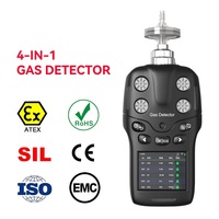 Moniteur multi-gaz de sécurité industrielle YUNER BTYQ-MS400-S, haute précision, écran LCD couleur 2,31 pouces, alarme sonore/visuelle/vibratoire