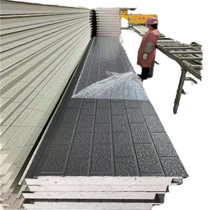 Kim loại siding Polyurethane cách điện Hội Đồng Quản trị bọt thân thiện với môi trang trí bên ngoài bức tường ốp Pu bánh sandwich phòng lạnh hội thảo - Product Image 1