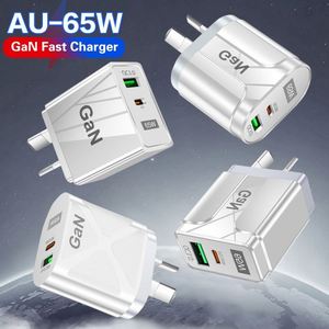 Chargeur rapide GaN 65W, compatible avec les normes australiennes QC3.0 et PD, tête de charge USB-C à charge rapide pour téléphones mobiles - Product Image 4