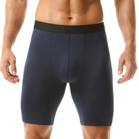 Sous-vêtements de sport de couleur unie Extra-longs en soie de lait Respirants Sous-vêtements pour hommes Grande taille Boxer pour hommes