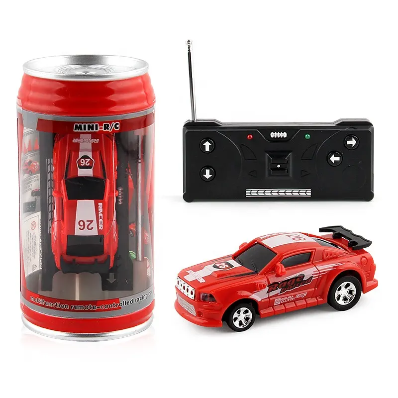 Hot Amazon Mini Coke Car Coke Can Car 20KM/H Radio Remote Control RC Racing Toys 4 Frequencies Toy For Kids Gifts RC Models