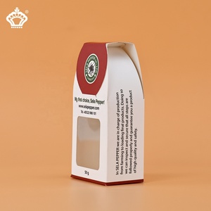 Sang Trọng Handmade UV Tráng Hộp Thẻ Thấp Moq Biểu Tượng Tùy Chỉnh Giấy Bao Bì Cho Gia Vị Vật Liệu Tái Chế Thực Phẩm Trong Suốt - Product Image 2