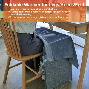 Chauffe-pieds de table <span class=keywords><strong>pliable</strong></span> en cristal de carbone portable avec protection contre la surchauffe à chauffage rapide pour le bureau ou la maison - Product Image 3