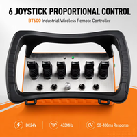 Kit complet de télécommande sans fil à joystick proportionnel hydraulique pour grue de camion, qualité industrielle, étanche IP65, portée personnalisable