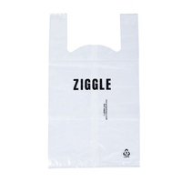Sacs en plastique transparents LDPE personnalisés avec logo imprimé, sacs de shopping réutilisables pour l'emballage de détail