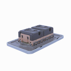 Interruptor de luz de 2 entradas, pulsador plateado, interruptor de pared acrílico para casa, interruptor electrónico de uso de tierra estándar BIHU 250V duradero - Product Image 4