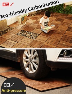 กระเบื้องพื้นระเบียง WPC แบบประกบติดตั้งเองสำหรับโรงงาน  กระเบื้องพื้นไม้แบบประกบติดตั้งเอง - Product Image 3