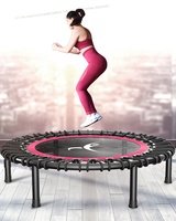 Mini trampoline de Fitness, silencieuse, avec poignée réglable longueur, pour adultes et enfants, exercices de rebond, entraînement