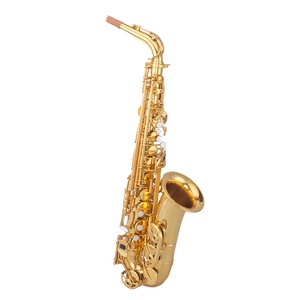 Saxophone alto de haute qualité, fabriqué en Chine, idéal pour les débutants, laque dorée, clés en nacre blanche - Product Image 1