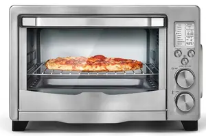 Electrodoméstico de cocina portátil con pantalla digital, horno tostador, mini horno eléctrico de convección