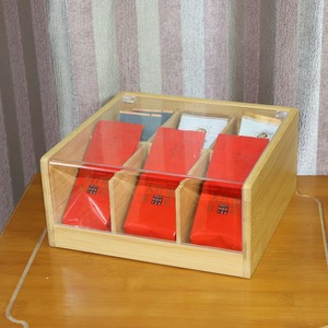 Caja de bambú de seis compartimentos para té/café, caja de bambú y madera para té/bocadillos, hecha a medida para exportación. - Product Image 2