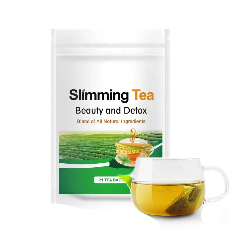 Moringa पत्तियां फ्लैट पेट चाय शुद्ध प्राकृतिक जड़ी बूटियों सौंदर्य और detox 21 दिन स्लिमिंग चाय हरी चाय