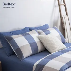 Наволочка хлопковая кровать лучшее качество решетчатый дизайн Наволочка мягкий чехол для подушки
