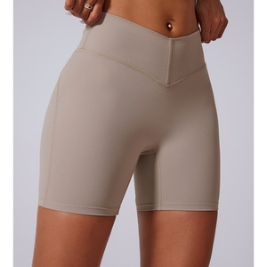 Customized Autumn Winter High Stretch Breathable Quick Dry Nylon Spandex <b>Shaping</b> Sports Shorts Peach Hip Nude Yoga <b>Leggings</b> - Product Image 6