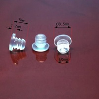 Pieds de meubles antidérapants en caoutchouc noir à visser pour verre, embouts filetés 5mm*12mm*10mm pour table, chaise, armoire