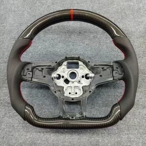 Volante Sportivo in Pelle e Fibra di Carbonio per <span class=keywords><strong>Volkswagen</strong></span> Golf GTI <span class=keywords><strong>Polo</strong></span> Passat Jetta - Marca JIANSHAN - Product Image 5