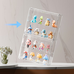 Vitrine de présentation DAYOOH facile à assembler, empilable, anti-poussière, en acrylique transparent pour figurines de collection - Product Image 5