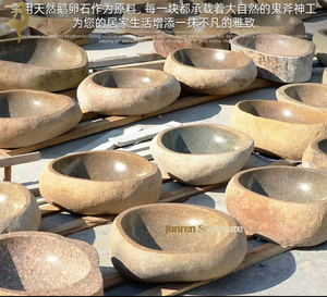 Fregadero de piedra de Río independiente antiguo, lavabo de encimera, lavabo de tocador de mármol para <span class=keywords><strong>Baño</strong></span> - Product Image 6