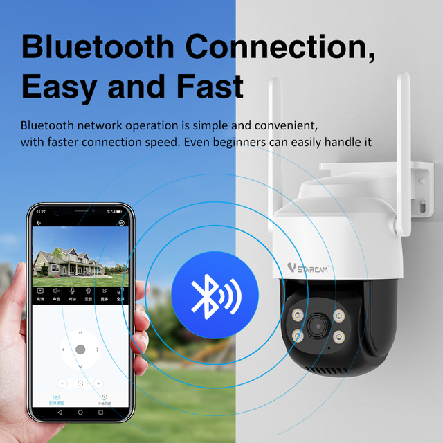 Vstarcam C622 Affordable 1MP 720P Wifi HD Ip PTZ Camera Color Night Vision Outdoor IP66 Waterproof CCTV PTZ Security Camera