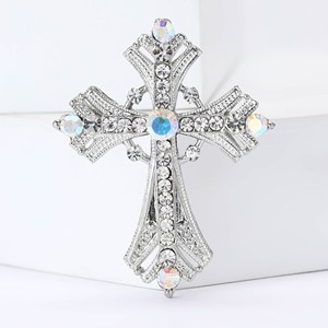 Nouveauté 2026 : Broches Croix Élégantes avec Strass Tendance pour Robes et Invitations de <span class=keywords><strong>Mariage</strong></span> - Product Image 1