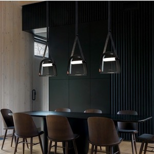 Lámpara de Araña de Cristal Creativa Posmoderna para Dormitorio y Sala de Estar, Cabecera de Cuero Artística con Luces Colgantes de Diseño - Product Image 5