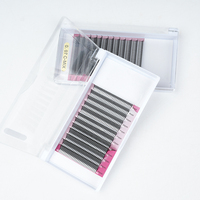 Extensions de cils Anime Lashes Spire 1mm à base étroite, noir mat, en soie PBT, plateaux de volume, fournitures en gros