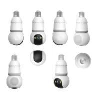 Caméra ampoule WiFi Tuya 4MP pour la sécurité domestique, audio bidirectionnel, détection de mouvement PIR humain, vision nocturne couleur, IP PTZ Cloud