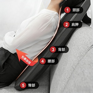 Massage Cushion Black Vibration <b>Heat</b> Therapy Neck Back Waist Hip Massage Rechargeable <b>USB</b> Remote Control - Product Image 1