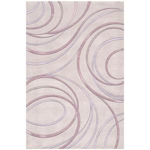 Orbit - Hand-Tufted Circular Motif Rug | <b>Blush</b> & Lavender | Pure Wool | Custom Sizes Available Hand-tufted wool rug - Product Image 1