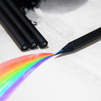 Crayons de couleur en bois arc-en-ciel 7 couleurs pour enfants, crayons de couleur ronds non toxiques de 7 pouces, lapis de cor